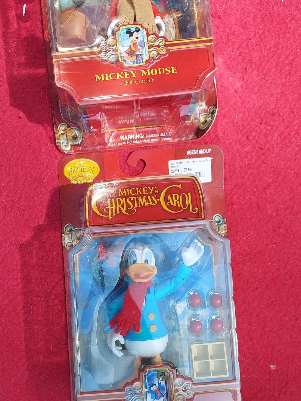 Disney Donald Duck Figure in Blue Jacket with Red Scarf